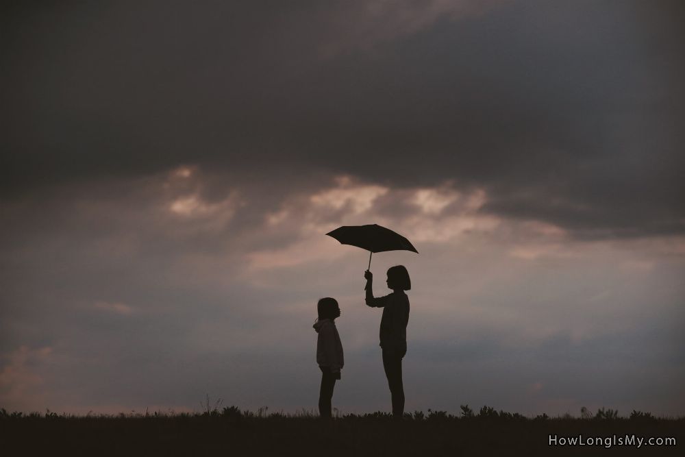 humans holding ambrella under poor weather